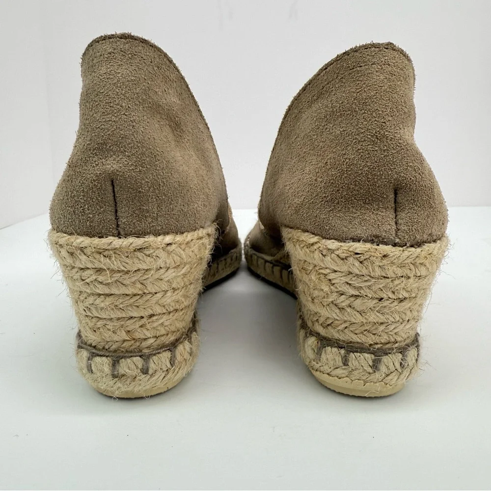 Verbenas size 41 (9.5-10) Women’s Mamen Tan Suede D’orsay Espadrille Wedge Shoes